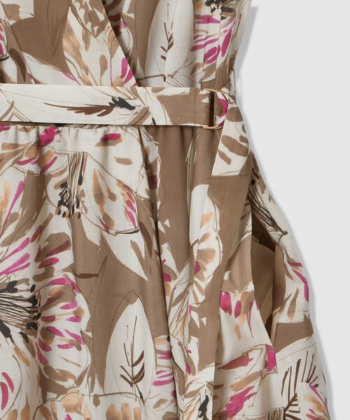ANAYI（アナイ）の「ペイントフラワープリントフレア ワンピース（ワンピース・レディース・ブラウン/ピンク・38/36/34）」の16枚目の写真