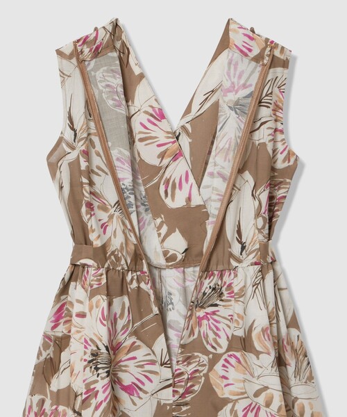 ANAYI（アナイ）の「ペイントフラワープリントフレア ワンピース（ワンピース・レディース・ブラウン/ピンク・38/36/34）」の18枚目の写真