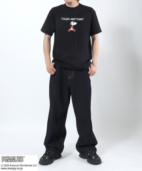 HANES(ヘインズ)の「Hanes(ヘインズ)PEANUTS×BEEFY-Tコラボ スヌーピーキャラクタープリントTシャツ 半袖(Tシャツ/カットソー・メンズ・ブラック/ホワイト・XL/L/M)」の12枚目の写真