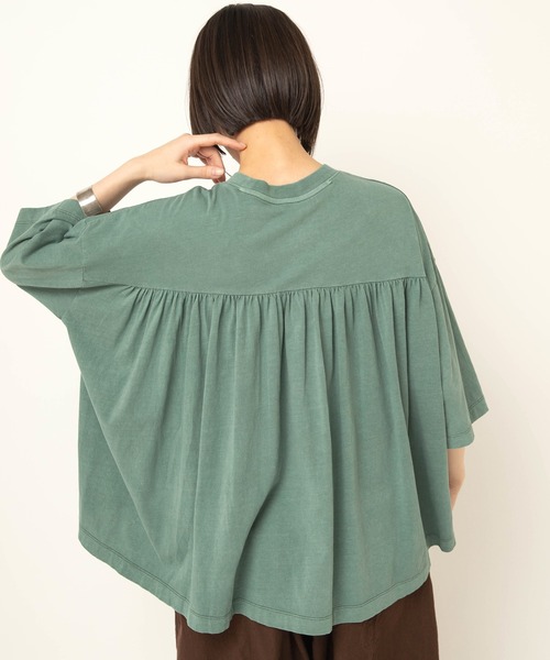 RNA-N(アールエヌエーエヌ)の「M2667 ピグメントギャザーT(Tシャツ/カットソー・レディース・ライトブルー/グリーン/チャコール・FREE)」の1枚目の写真