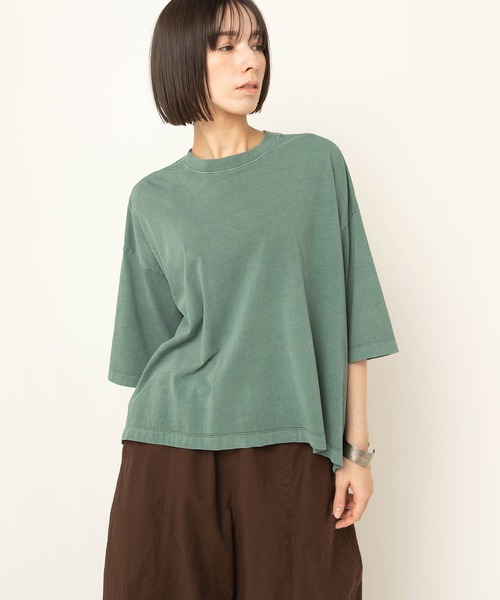 RNA-N(アールエヌエーエヌ)の「M2667 ピグメントギャザーT(Tシャツ/カットソー・レディース・ライトブルー/グリーン/チャコール・FREE)」の4枚目の写真