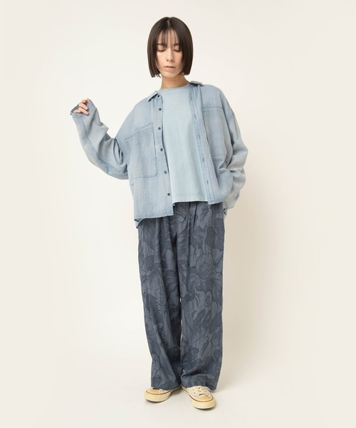 RNA-N(アールエヌエーエヌ)の「M2667 ピグメントギャザーT(Tシャツ/カットソー・レディース・ライトブルー/グリーン/チャコール・FREE)」の15枚目の写真