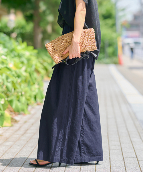 JOURNAL STANDARD relume（ジャーナルスタンダード　レリューム）の「《追加 / 新色》リネンコットンワイドギャザーパンツ（その他パンツ・レディース・ネイビー/ブラウン/アイボリー・38/36）」の22枚目の写真