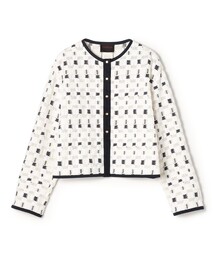 TOMORROWLAND collection | ブロックトリコット カーディガンジャケット(ノーカラージャケット)