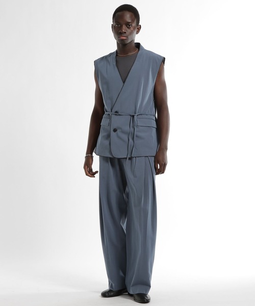 HARE（ハレ）の「【SET UP対応 接触冷感】カットオフベスト(HARE)（ベスト・メンズ・ブラック/ブルー/ブラウン・FREE）」の4枚目の写真