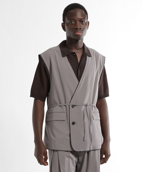 HARE（ハレ）の「【SET UP対応 接触冷感】カットオフベスト(HARE)（ベスト・メンズ・ブラック/ブルー/ブラウン・FREE）」の7枚目の写真