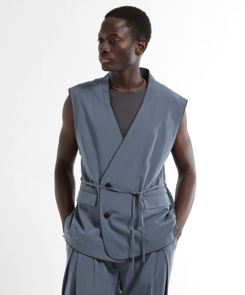 HARE（ハレ）の「【SET UP対応 接触冷感】カットオフベスト(HARE)（ベスト・メンズ・ブラック/ブルー/ブラウン・FREE）」の9枚目の写真