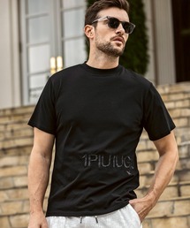 1PIU1UGUALE3 RELAX(ウノピゥウノウグァーレトレ リラックス)ハンドライク エンボスロゴ半袖Tシャツ