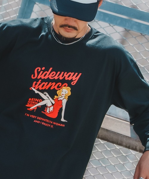 En serio TOKYO(エンソリオトーキョー)の「【SIDEWAYSTANCE】ドレスウーマン長袖Tシャツ 70578(Tシャツ/カットソー・メンズ・ホワイト/オートミール/ブラック・SMALL/LARGE/MEDIUM/X-LARGE)」の2枚目の写真