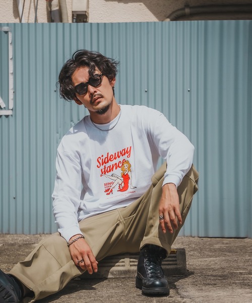 En serio TOKYO(エンソリオトーキョー)の「【SIDEWAYSTANCE】ドレスウーマン長袖Tシャツ 70578(Tシャツ/カットソー・メンズ・ホワイト/オートミール/ブラック・SMALL/LARGE/MEDIUM/X-LARGE)」の5枚目の写真