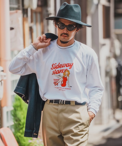 En serio TOKYO(エンソリオトーキョー)の「【SIDEWAYSTANCE】ドレスウーマン長袖Tシャツ 70578(Tシャツ/カットソー・メンズ・ホワイト/オートミール/ブラック・SMALL/LARGE/MEDIUM/X-LARGE)」の9枚目の写真