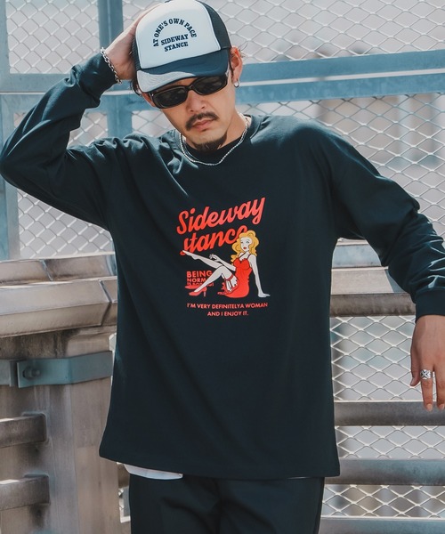 En serio TOKYO(エンソリオトーキョー)の「【SIDEWAYSTANCE】ドレスウーマン長袖Tシャツ 70578(Tシャツ/カットソー・メンズ・ホワイト/オートミール/ブラック・SMALL/LARGE/MEDIUM/X-LARGE)」の11枚目の写真