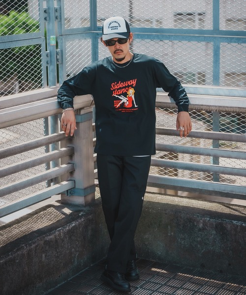 En serio TOKYO(エンソリオトーキョー)の「【SIDEWAYSTANCE】ドレスウーマン長袖Tシャツ 70578(Tシャツ/カットソー・メンズ・ホワイト/オートミール/ブラック・SMALL/LARGE/MEDIUM/X-LARGE)」の14枚目の写真