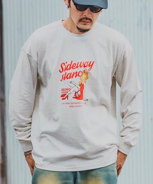 En serio TOKYO(エンソリオトーキョー)の「【SIDEWAYSTANCE】ドレスウーマン長袖Tシャツ 70578(Tシャツ/カットソー・メンズ・ホワイト/オートミール/ブラック・SMALL/LARGE/MEDIUM/X-LARGE)」の15枚目の写真