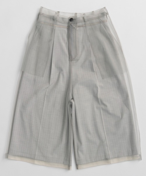 MAISON SPECIAL（メゾンスペシャル）の「Tulle Layered Midi Pants/チュールレイヤードミモレパンツ（その他パンツ・レディース・ライトグレー/ブラック・38/36）」の16枚目の写真