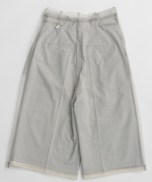 MAISON SPECIAL（メゾンスペシャル）の「Tulle Layered Midi Pants/チュールレイヤードミモレパンツ（その他パンツ・レディース・ライトグレー/ブラック・38/36）」の18枚目の写真