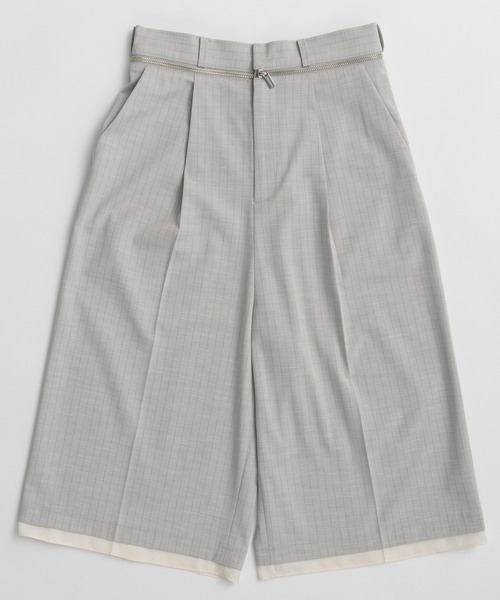 MAISON SPECIAL（メゾンスペシャル）の「Tulle Layered Midi Pants/チュールレイヤードミモレパンツ（その他パンツ・レディース・ライトグレー/ブラック・38/36）」の19枚目の写真