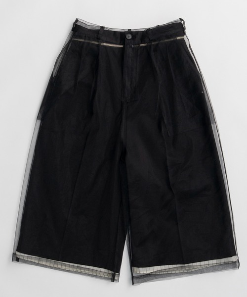 MAISON SPECIAL（メゾンスペシャル）の「Tulle Layered Midi Pants/チュールレイヤードミモレパンツ（その他パンツ・レディース・ライトグレー/ブラック・38/36）」の15枚目の写真