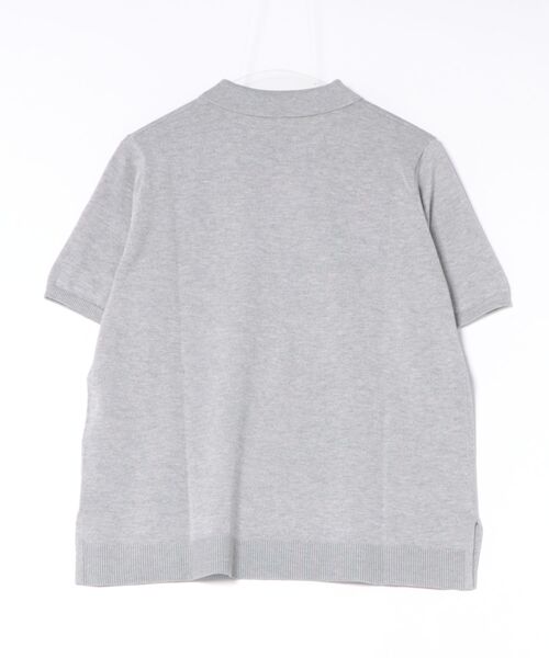 coca(coca)(コカ)の「ポロニットトップス(ポロシャツ・レディース・ブラック/アイボリー/ライトグレー・L/M/S)」の4枚目の写真
