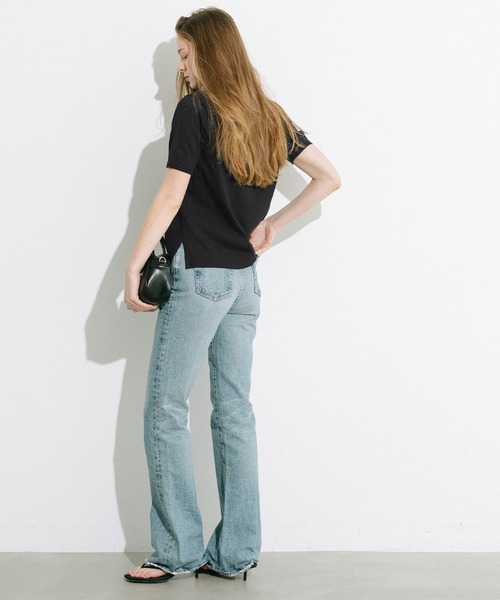 coca(coca)(コカ)の「ポロニットトップス(ポロシャツ・レディース・ブラック/アイボリー/ライトグレー・L/M/S)」の9枚目の写真