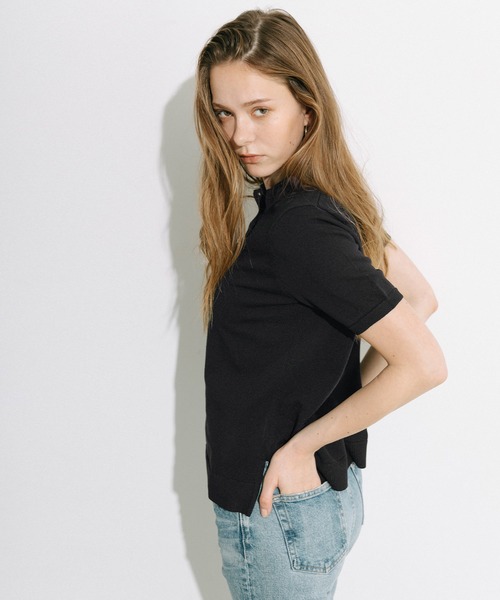 coca(coca)(コカ)の「ポロニットトップス(ポロシャツ・レディース・ブラック/アイボリー/ライトグレー・L/M/S)」の10枚目の写真
