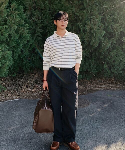 MINAV（ミナブ）の「ツーピンタックコットンチノパンツ[ブラック]（その他パンツ・メンズ・その他・SMALL/MEDIUM/LARGE/X-LARGE）」の3枚目の写真