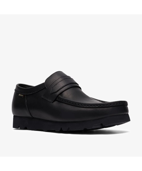 Clarks Originals(クラークスオリジナルズ)の「クラークス【Clarks】- ワラローファーゴアテックス レザーローファー 防水【WallaLoaferGTX (MENS) Black Leather 26186774】(ローファー・メンズ・ブラック・27.0cm/26.5cm/26.0cm/25.5cm)」の1枚目の写真