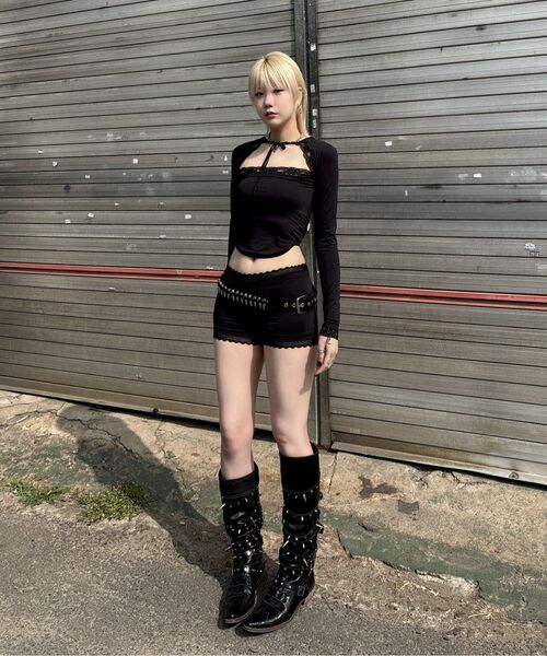 MILK ASH AND DOLLS（ミルク アッシュ アンド ドールズ）の「レースマイクロパンツ - ブラック（その他パンツ・レディース・ブラック・SMALL/MEDIUM）」の17枚目の写真