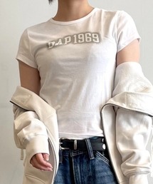 GAP | Gap1969 コットン ジャージー フィット クロップド グラフィックTシャツ(Tシャツ/カットソー)
