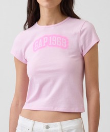 Gap1969 コットン ジャージー フィット クロップド グラフィックTシャツ