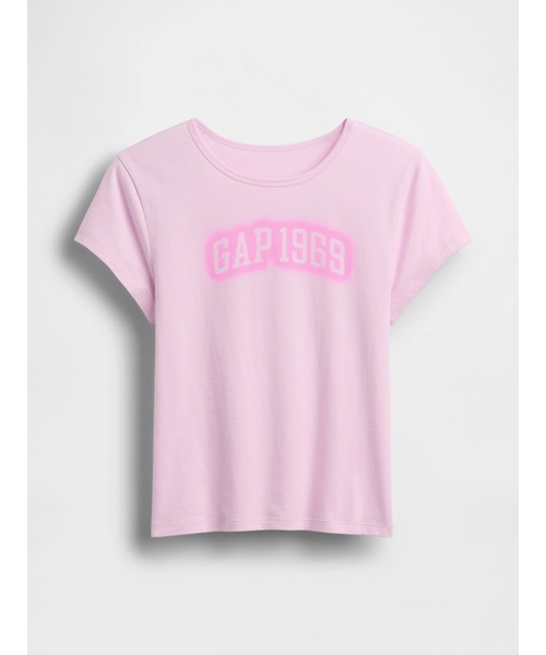 GAP(ギャップ)の「Gap1969 コットン ジャージー フィット クロップド グラフィックTシャツ(Tシャツ/カットソー・レディース・ホワイト/ピンク/ブラウン・XL/L/M/S/XS/XXS)」の4枚目の写真