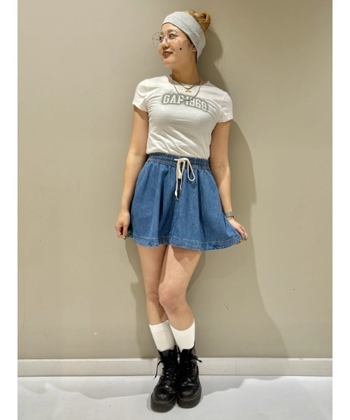 GAP(ギャップ)の「Gap1969 コットン ジャージー フィット クロップド グラフィックTシャツ(Tシャツ/カットソー・レディース・ホワイト/ピンク/ブラウン・XL/L/M/S/XS/XXS)」の20枚目の写真