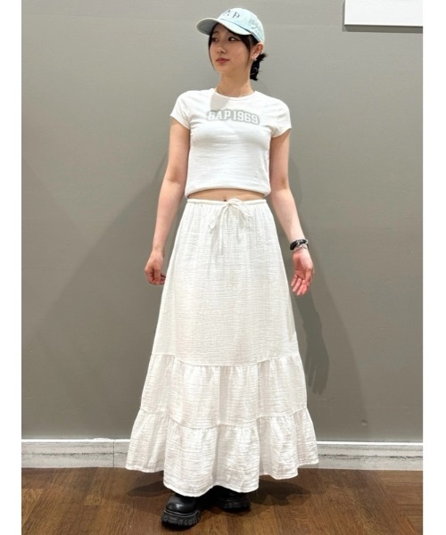 GAP(ギャップ)の「Gap1969 コットン ジャージー フィット クロップド グラフィックTシャツ(Tシャツ/カットソー・レディース・ホワイト/ピンク/ブラウン・XL/L/M/S/XS/XXS)」の21枚目の写真