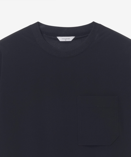 MINDBRIDGE（マインドブリッジ）の「[オールデイクール]ウーブンセミオーバーティーシャツ（Tシャツ/カットソー・メンズ・ブラック・95/100/105/110）」の4枚目の写真