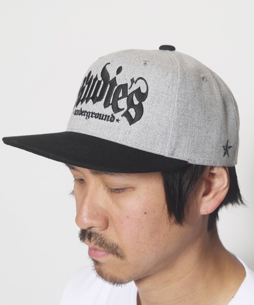 RUDIE'S(ルーディーズ)の「STAB SNAPBACK CAP(キャップ・メンズ・グレー/ブラック×ホワイト・FREE)」の2枚目の写真