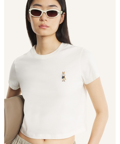 Maison Kitsune(メゾンキツネ)の「DRESSED FOX BABY TEE-SHIRT(Tシャツ/カットソー・レディース・アイボリー/ライトカーキ・S/XS/XL/L/M)」の2枚目の写真