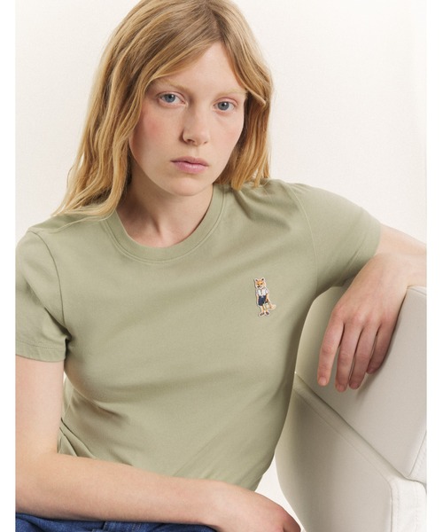 Maison Kitsune(メゾンキツネ)の「DRESSED FOX BABY TEE-SHIRT(Tシャツ/カットソー・レディース・アイボリー/ライトカーキ・S/XS/XL/L/M)」の14枚目の写真