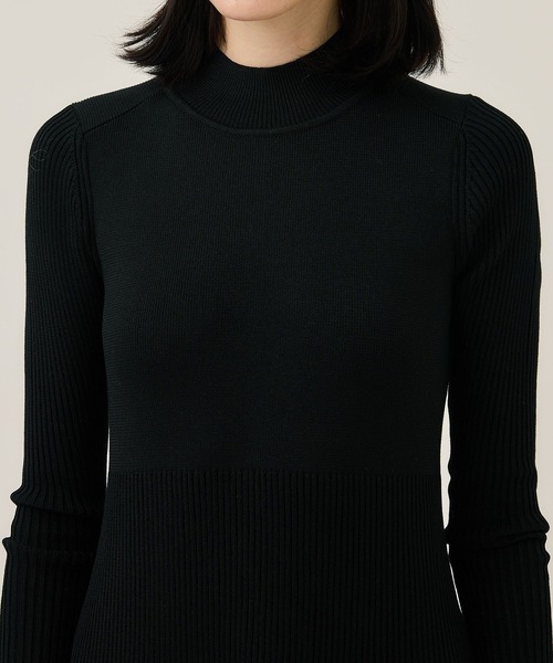 WRAPINKNOT（ラッピンノット）の「[WRAPINKNOT/ラッピンノット]EX.RIB KNIT OP（ワンピース・レディース・ベージュ/ブルー/ブラック・1/0）」の7枚目の写真