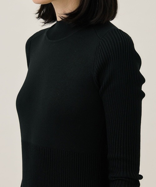 WRAPINKNOT（ラッピンノット）の「[WRAPINKNOT/ラッピンノット]EX.RIB KNIT OP（ワンピース・レディース・ベージュ/ブルー/ブラック・1/0）」の8枚目の写真
