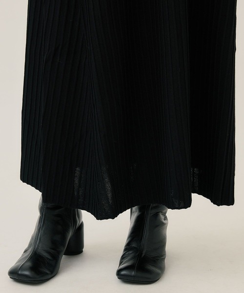 WRAPINKNOT（ラッピンノット）の「[WRAPINKNOT/ラッピンノット]EX.RIB KNIT OP（ワンピース・レディース・ベージュ/ブルー/ブラック・1/0）」の9枚目の写真