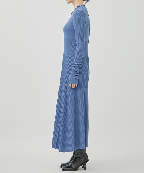 WRAPINKNOT（ラッピンノット）の「[WRAPINKNOT/ラッピンノット]EX.RIB KNIT OP（ワンピース・レディース・ベージュ/ブルー/ブラック・1/0）」の12枚目の写真