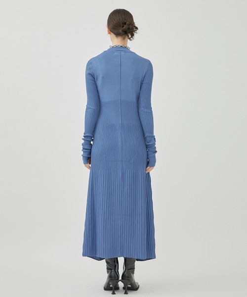 WRAPINKNOT（ラッピンノット）の「[WRAPINKNOT/ラッピンノット]EX.RIB KNIT OP（ワンピース・レディース・ベージュ/ブルー/ブラック・1/0）」の13枚目の写真