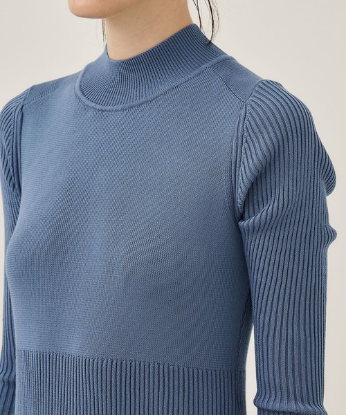 WRAPINKNOT（ラッピンノット）の「[WRAPINKNOT/ラッピンノット]EX.RIB KNIT OP（ワンピース・レディース・ベージュ/ブルー/ブラック・1/0）」の15枚目の写真