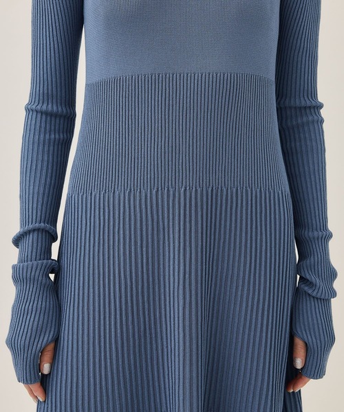 WRAPINKNOT（ラッピンノット）の「[WRAPINKNOT/ラッピンノット]EX.RIB KNIT OP（ワンピース・レディース・ベージュ/ブルー/ブラック・1/0）」の17枚目の写真