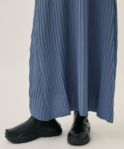 WRAPINKNOT（ラッピンノット）の「[WRAPINKNOT/ラッピンノット]EX.RIB KNIT OP（ワンピース・レディース・ベージュ/ブルー/ブラック・1/0）」の18枚目の写真