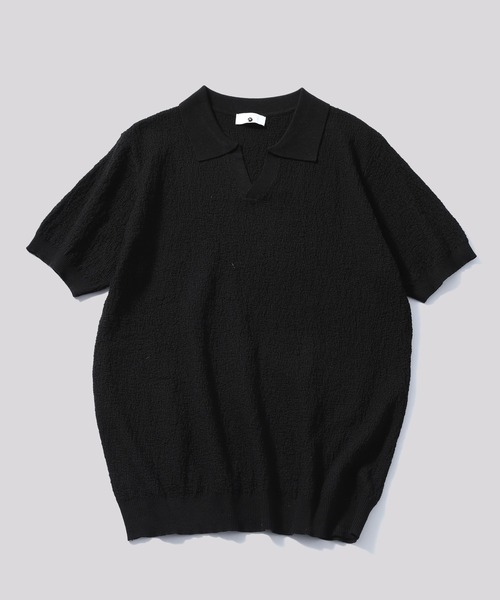 TOBEE(トゥビー)の「【TOBEE】スキッパー サマーニットポロ リネン半袖シャツ(ポロシャツ・メンズ・キナリ/ホワイト/グリーン/ブラウン/ブラック/ブルー・X-LARGE/MEDIUM/LARGE)」の4枚目の写真