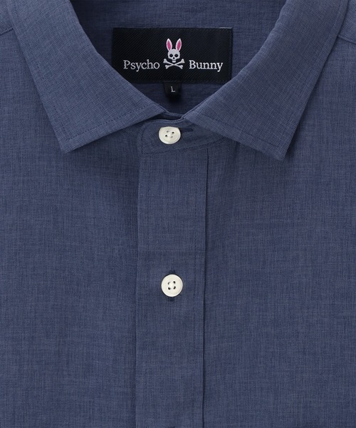 Psycho Bunny(サイコバニー)の「EVALET 麻調ドライタッチ プルオーバーシャツ(シャツ/ブラウス・メンズ・ブルーグリーン/オレンジ/インディゴブルー/レッド・X-LARGE/LARGE/MEDIUM)」の10枚目の写真