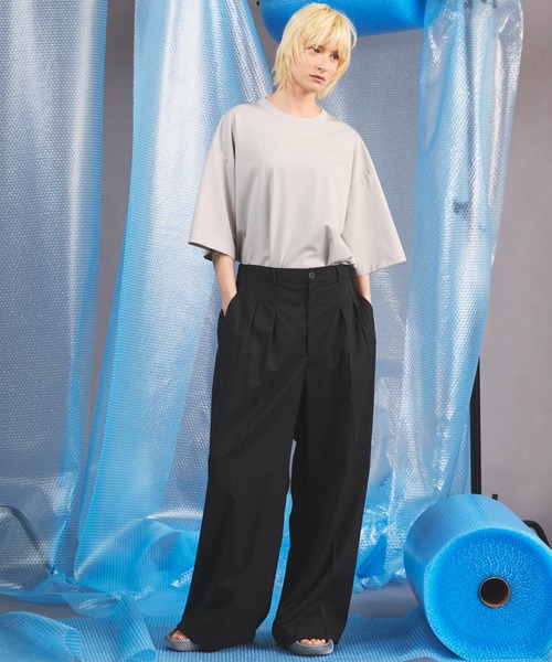 MAISON SPECIAL(メゾンスペシャル)の「《UNISEX》Smashing Punch Prime-Over Crew Neck Short Sleeve T-Shirt/スマッシングポンチプライムオーバーショートスリーブTシャツ【MAISON SPECIAL/メゾンスペシャル】(Tシャツ/カットソー・メンズ・ブラック/チャコールグレー/ライトブルー/レッド/ホワイト・0/2/1)」の14枚目の写真