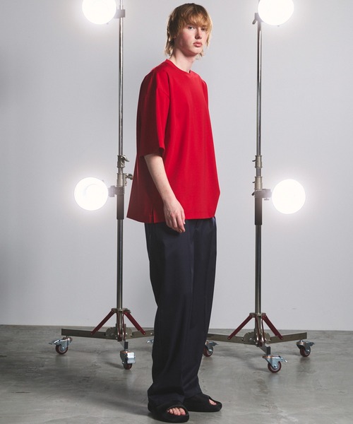 MAISON SPECIAL(メゾンスペシャル)の「《UNISEX》Smashing Punch Prime-Over Crew Neck Short Sleeve T-Shirt/スマッシングポンチプライムオーバーショートスリーブTシャツ【MAISON SPECIAL/メゾンスペシャル】(Tシャツ/カットソー・メンズ・ブラック/チャコールグレー/ライトブルー/レッド/ホワイト・0/2/1)」の12枚目の写真
