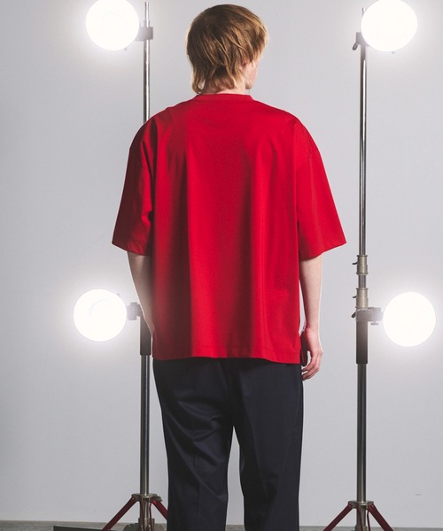 MAISON SPECIAL(メゾンスペシャル)の「《UNISEX》Smashing Punch Prime-Over Crew Neck Short Sleeve T-Shirt/スマッシングポンチプライムオーバーショートスリーブTシャツ【MAISON SPECIAL/メゾンスペシャル】(Tシャツ/カットソー・メンズ・ブラック/チャコールグレー/ライトブルー/レッド/ホワイト・0/2/1)」の21枚目の写真